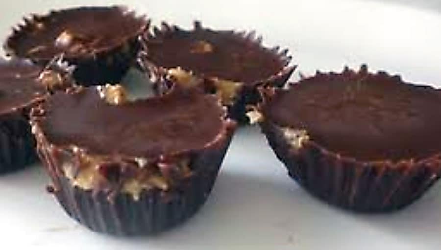 Home-Made Chocolate in small cupcake holders close up