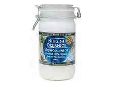 Niugini Organics Organic Virgin Coconut Oil 100% Pure in a jar on a white background