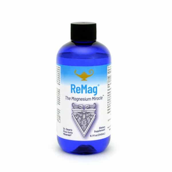 ReMag™ - Dr Carolyn Dean's Pico-Ionic Magnesium in a bottle on a white background