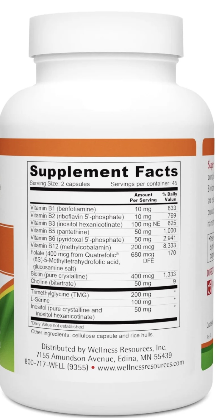 Wellness Resources® Super Coenzyme B-Complex™ (180 capsules) - Image 3