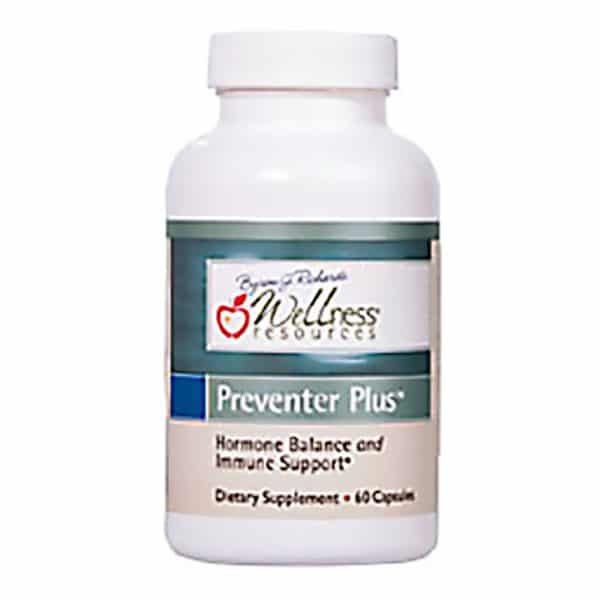 Wellness Resources® Preventer Plus™ (60 capsules) in a bottle on a white background