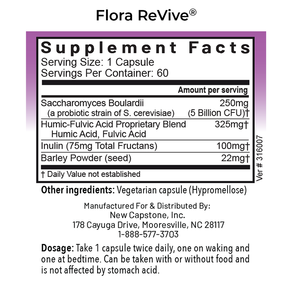 Dr Carolyn Dean's Flora Revive™ (60 capsules) - Image 2