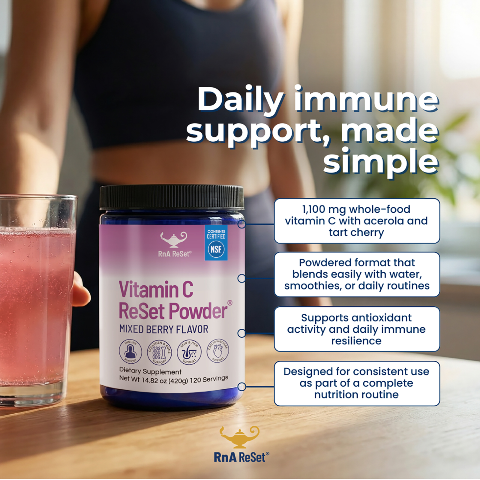 Dr Carolyn Dean's Vitamin C Re Set™ Drink Powder (420 g) - Image 5