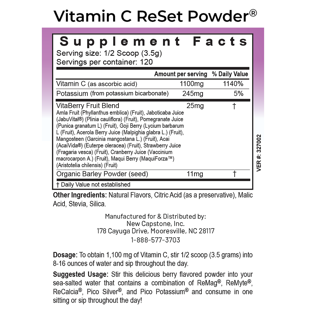 Dr Carolyn Dean's Vitamin C Re Set™ Drink Powder (420 g) - Image 3