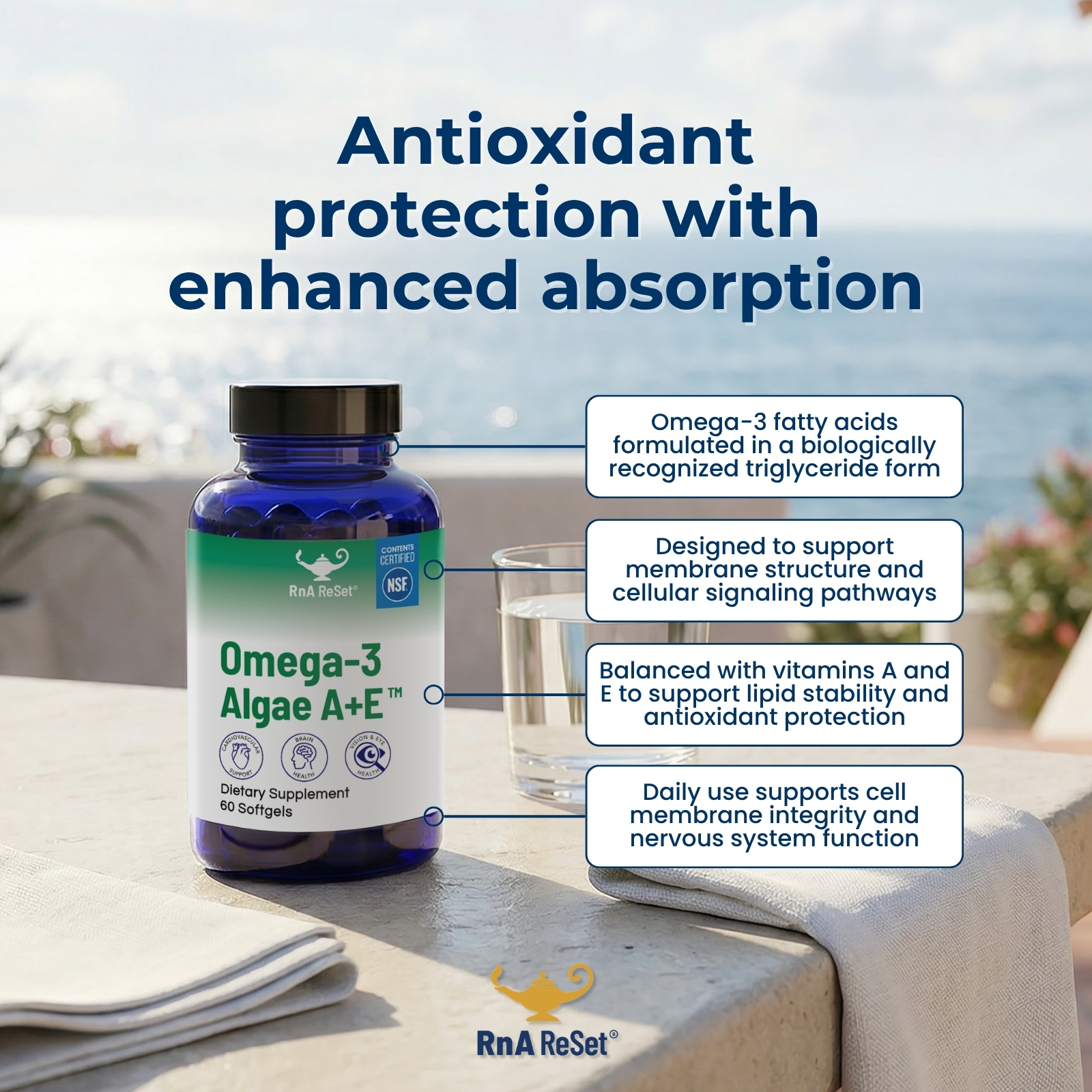 Dr Carolyn Dean's Omega-3 Algae A+E™ (60 capsules) - Image 5